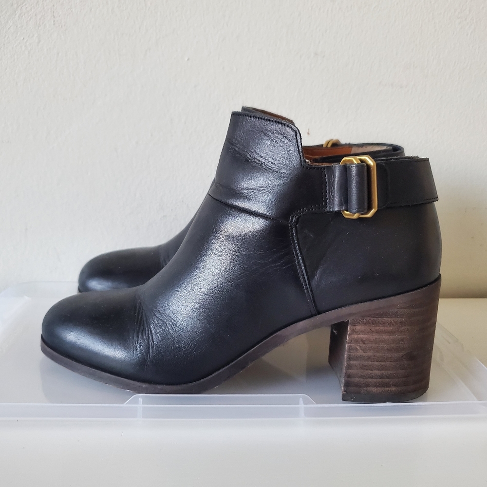 Franco Sarto black leather boots
